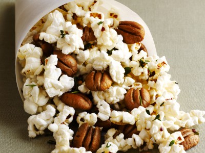 Georgia Pecan Popcorn with Rosemary and Thyme